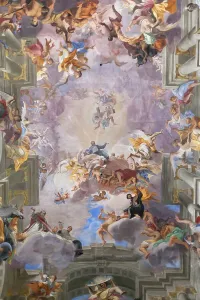 Léglise Saint Ignace de Loyola, Rome, Italie, 17e siècle (fresco).