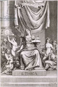 Léthique, frontispice du livre 1 partie 10 des Principes de la philosophie.
