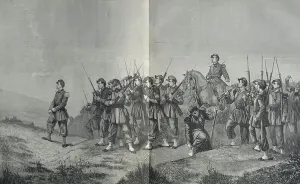 Engraved Historical Artwork Impressions: Before the Attack, 1870 (engraving)