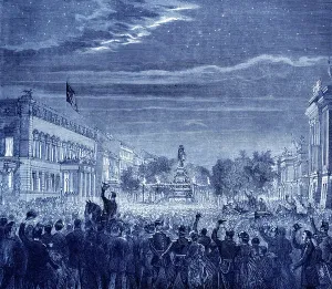 German History Art Impressions: After the Declaration of War, 1870 (engraving)