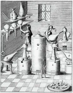 Copperplate Engraving Art History Impressions: Laboratory for refining gold and silver