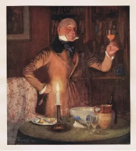 Victorian Engraving Impressions: Mr Micawber in his element
