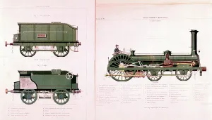 Great Britain Railways Impressions: Train : on l tender for Crampton engine