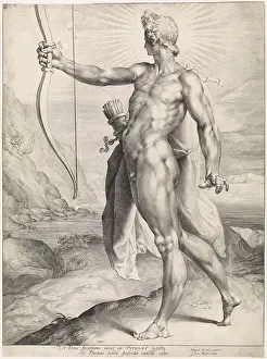 Bow And Arrow Art Impressions: Apollo kills Python dragon bow arrow bottom margin