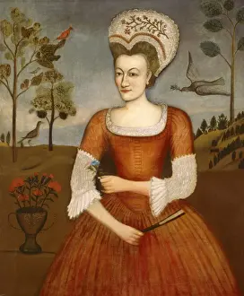 Colonial American Art Impressions: Attributed to Daniel Hendrickson (American, 1723 - 1788), Catharine Hendrickson, c