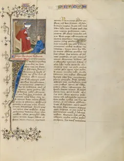 14th Century Artwork Impressions: Boethius Instructs a Young Boy in Arithmetic