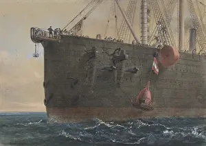 Atlantic Ocean Cable Laying Impressions: Bows Great Eastern Cable Broken Lost Preparing