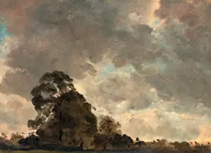 Light And Shadow Effect Impressions: Cloud Study Landscape at Hampstead, Trees and Storm Clouds, John Constable, 1776-1837