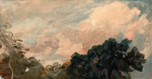 British Landscape Artwork Impressions: Cloud Study with Trees, John Constable, 1776-1837, British