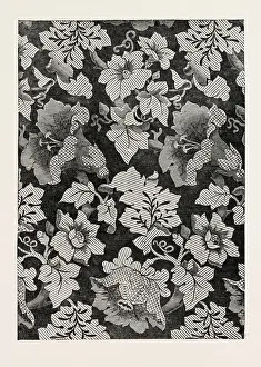 Retro Style Engraving Impressions: Damask Pattern, Oadley and Co. Halifax