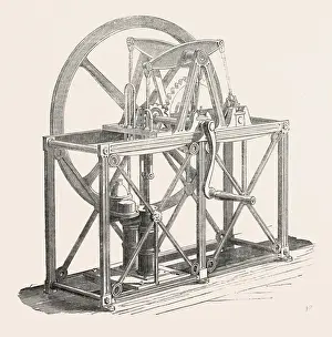 Victorian Era Engineering Impressions: WELL ENGINE. BY TYLOR AND SON. This is a well-engine pump, fixed in an iron frame