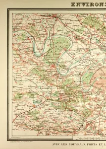 Engraved City Maps Impressions: Map of Paris and its Vicinity