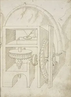 Brown Ink On Paper Art Impressions: Folio 15 mill Edificij et machine MS Martini