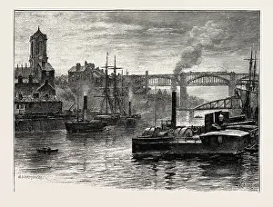 LE PONT DE HAUTE NIVEAU ET GATESHEAD, Royaume-Uni. Gateshead est une ville dans le Tyne et Wear, en Angleterre.