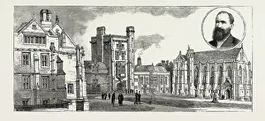 Mansfield College, le nouveau Collège non-conformiste à Oxford, Royaume-Uni, 1889. Tour du collège.