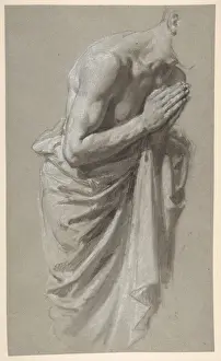 French 19th Century Sketches Impressions: Study Clovis middle register study wall paintings