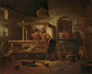 Historical Interior Scene Impressions: Weavers Workshop Interior weavers workshop