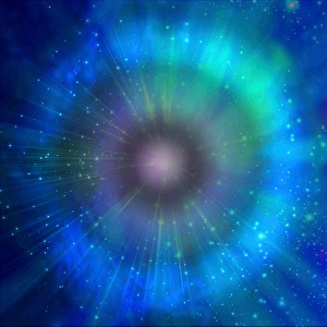 Abstract Light Background Impressions: Circle of light. 3D rendering