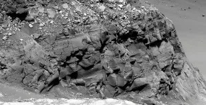 Mars Landscape Impressions: A cliff on the surface of Mars