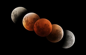 Australian Night Sky Photography Impressions: Composite image of lunar eclipse