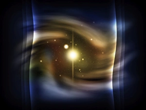 Starry Night Sky Picture Impressions: Digitally generated image of deep space
