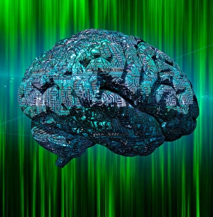 Cerveau Électronique. Composition de Science-Fiction.