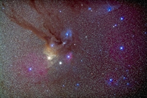 Emission Nebula Images Impressions: Head of Scorpius with celestial deep sky objects