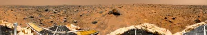 Martian Surface Features Impressions: Panoramic view of Mars