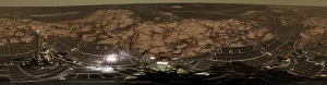 Martian Landscape Photography Impressions: Panoramic view of Mars