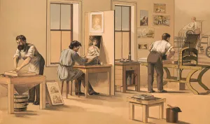 Education In The Past Impressions: Prang's aids for object teaching, lithographer