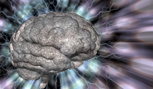 Brain Anatomy Illustration Impressions: Psychedelic background brain