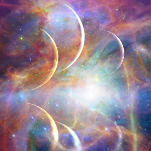 Abstract Space Art Impressions: Space landscape