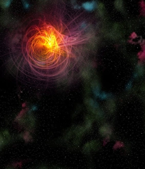 Bright Colorful Background Impressions: Space with light
