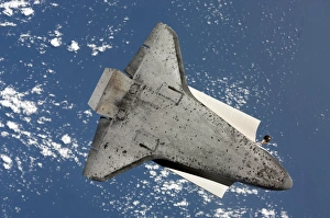 NASA Space Exploration Images Impressions: The underside of space shuttle Discovery