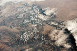 Colorado Mountain Landscape Impressions: View from space of the Front Range