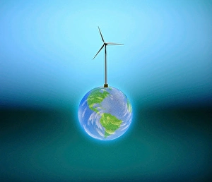 Eco Friendly Power Impressions: Windpower Earth