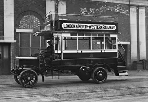 Black And White Bus Photos Impressions: 1908 Commer bus. Creator: Unknown