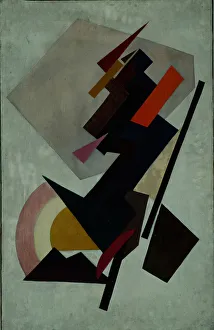 Nonrepresentational Oil Paintings Impressions: Abstracte composition. (Suprematism)