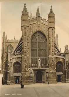 West Front Architecture Impressions: Bath Abbey, West front, c1925