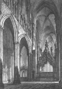 Medieval English Architecture Impressions: Beverley Minster, Eastern Transept, early 19th century. Artist: John Coney