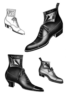 Vintage Clothing Illustrations Impressions: Boot illustrations, 1908-1909
