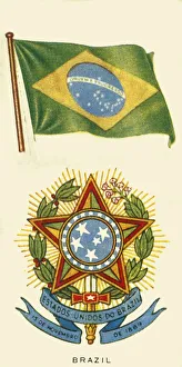Brazilian National Flag Impressions: Brazil, c1935. Creator: Unknown