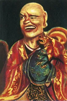 Cigarette Card Album Impressions: Buddhist deity, c1928. Creator: Unknown