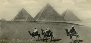 Archaeological Sites In Africa Impressions: Cairo: The Pyramids of Gizeh, c1918-c1939. Creator: Unknown
