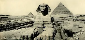 Ancient Egyptian Sphinx Impressions: Cairo - The Sphinx, c1918-c1939. Creator: Unknown