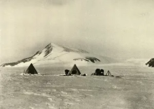 British Explorers In Antarctica Impressions: The Camp Below The Cloudmaker. c1908, (1909)