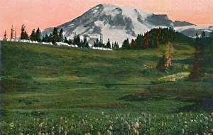 Snow Capped Mountain Ranges Impressions: Camp of the Clouds, Mount Rainier, c1916. Artist: Asahel Curtis