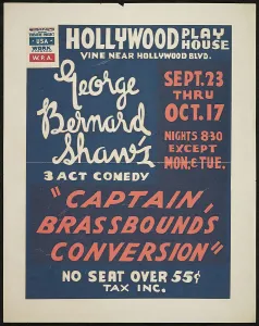 George Bernard Shaw Impressions: Captain Brassbound's Conversion, Los Angeles, [193-]. Creator: Unknown