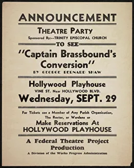 George Bernard Shaw Impressions: Captain Brassbound's Conversion, Los Angeles, 1937. Creator: Unknown