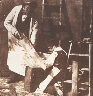 William Henry Fox Talbot Images Impressions: [Carpenter and Apprentice], ca. 1844. Creator: William Henry Fox Talbot
